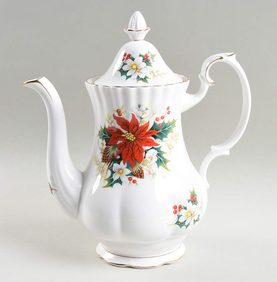 Poinsettia Coffee Pot & Lid by Royal Albert-1