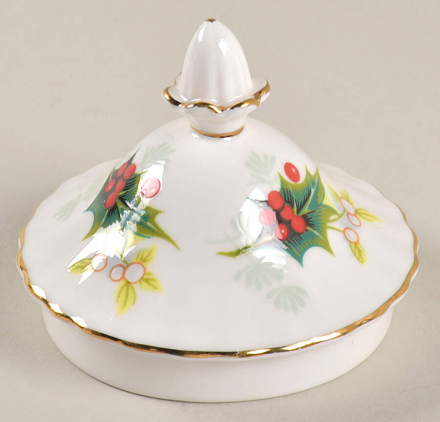 Poinsettia Lid for Sugar Bowl by Royal Albert-1