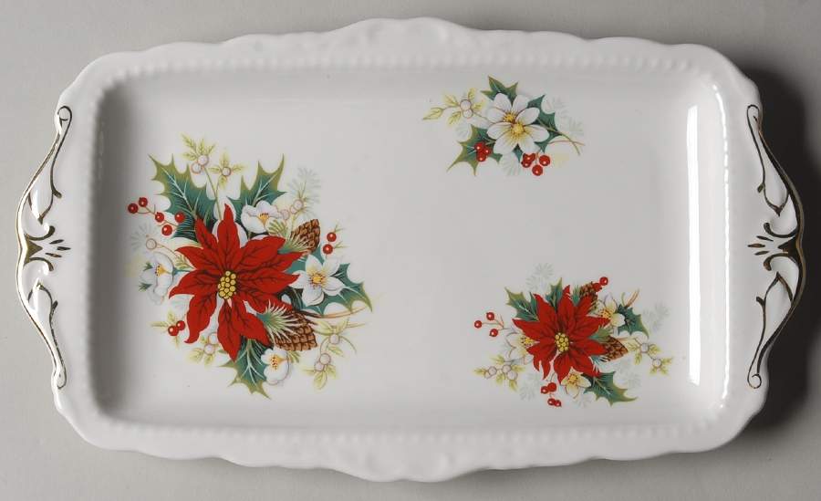 Poinsettia Large Sandwich Tray by Royal Albert-1