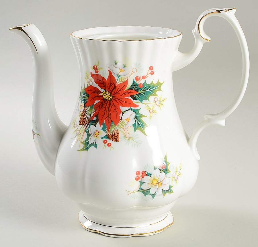 Poinsettia Coffee Pot No Lid by Royal Albert-1