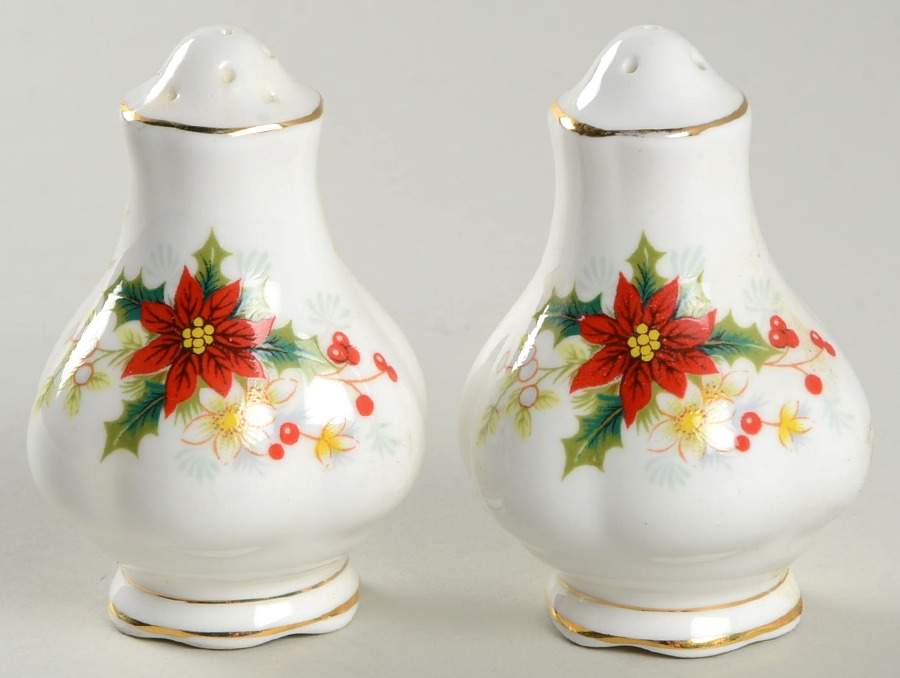 Poinsettia Salt & Pepper Set by Royal Albert-1