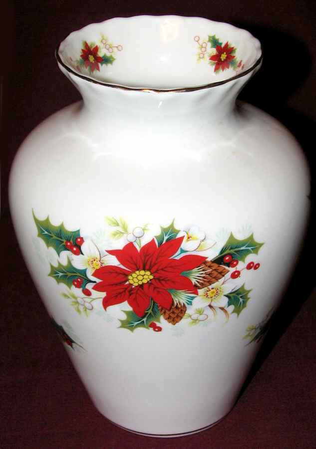 Poinsettia 6" Bud Vase by Royal Albert-1
