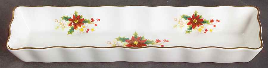Poinsettia Mint Tray by Royal Albert-1