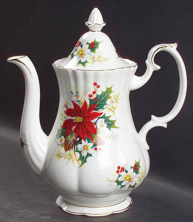 Poinsettia Coffee Pot & Lid by Royal Albert-1