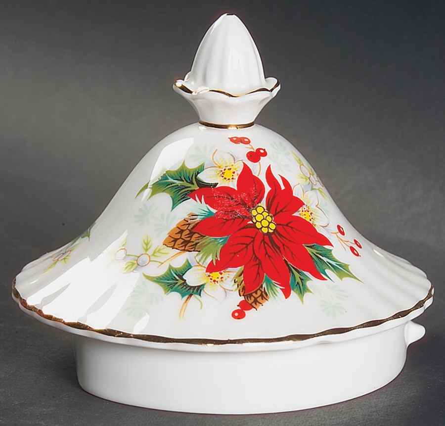 Poinsettia Lid for Teapot by Royal Albert-1