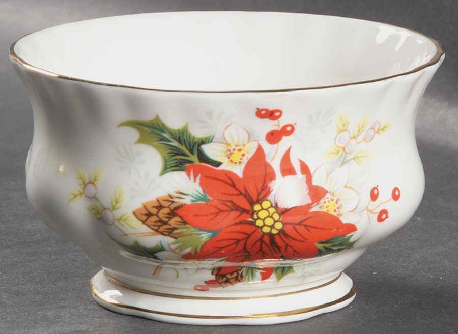Poinsettia Mini Open Sugar Bowl by Royal Albert-1