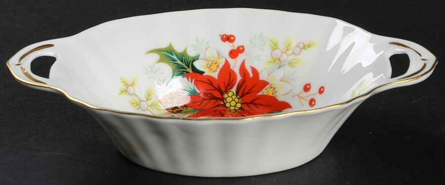 Poinsettia 5" Oval Sweet Meat Dish by Royal Albert-1