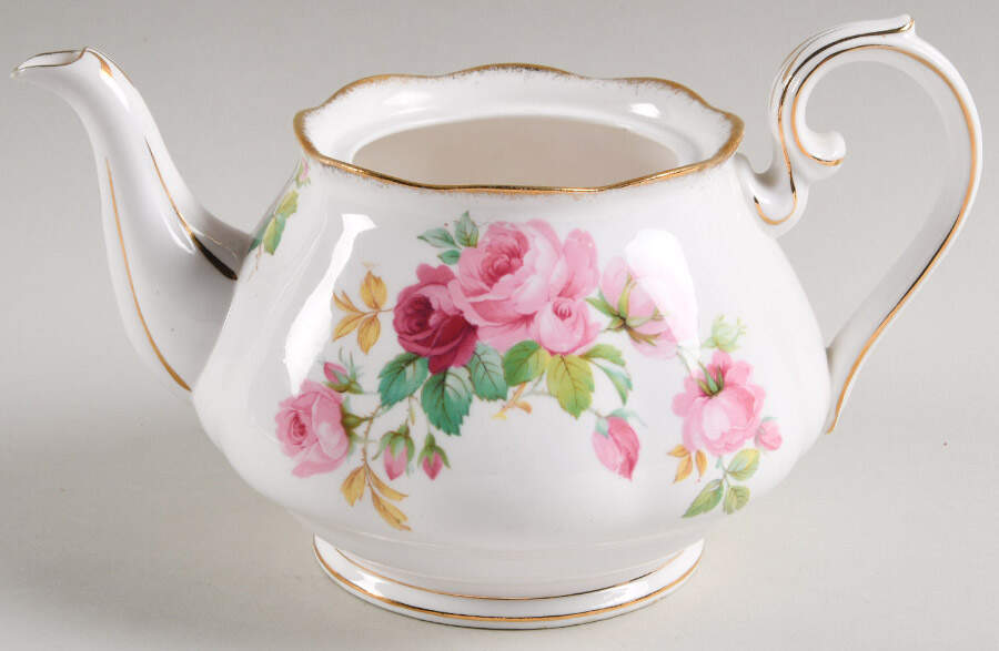 Princess Anne (Brushed Gold Edge) Teapot No Lid by Royal Albert-1