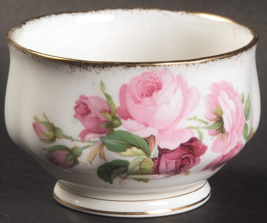 Princess Anne (Brushed Gold Edge) Mini Open Sugar Bowl by Royal Albert-1