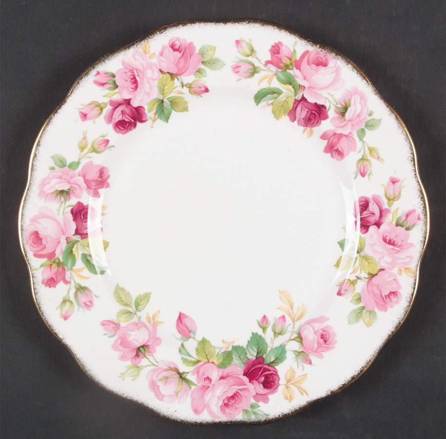 Princess Anne (Brushed Gold Edge) Salad Plate by Royal Albert-1