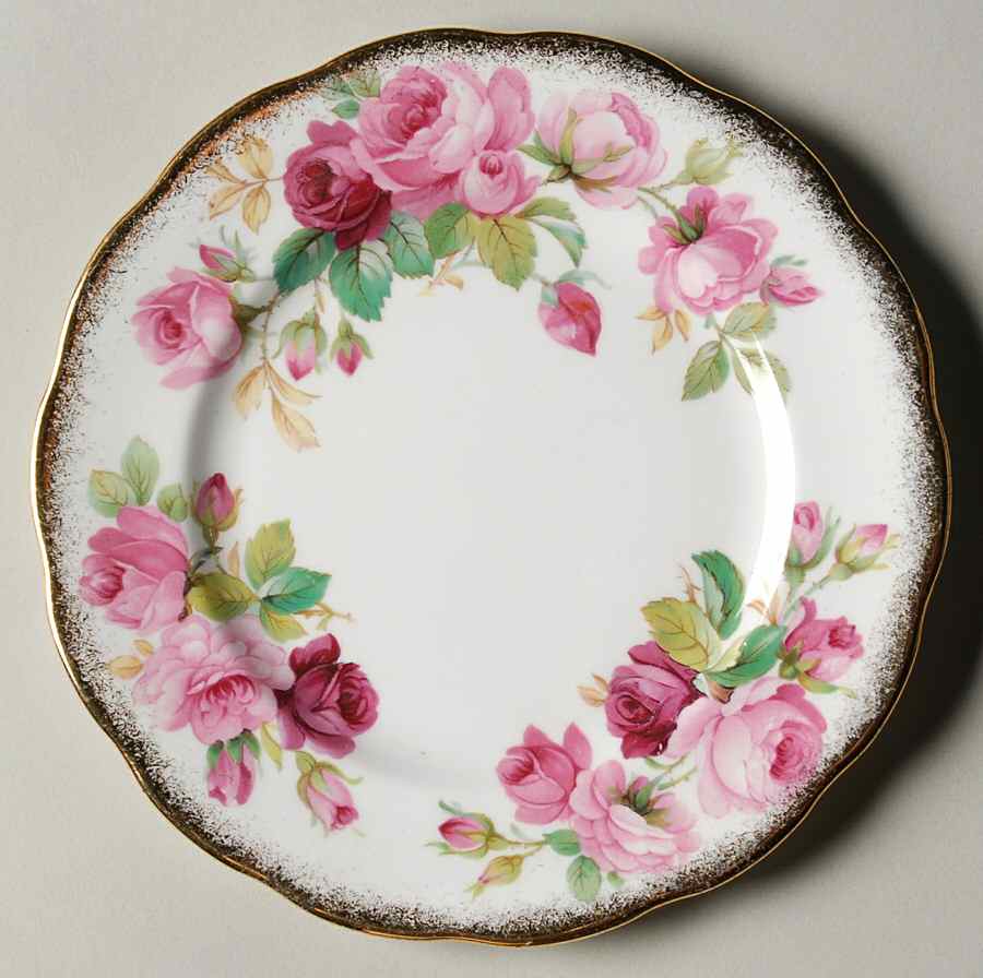 Princess Anne (Brushed Gold Edge) Bread & Butter Plate by Royal Albert-1