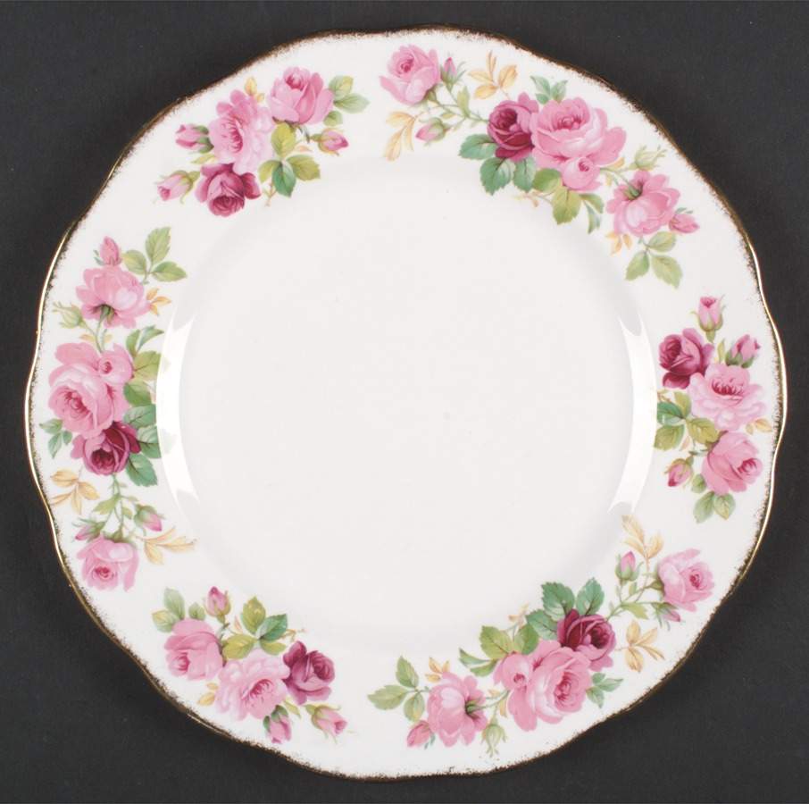 Princess Anne (Brushed Gold Edge) Dinner Plate by Royal Albert-1
