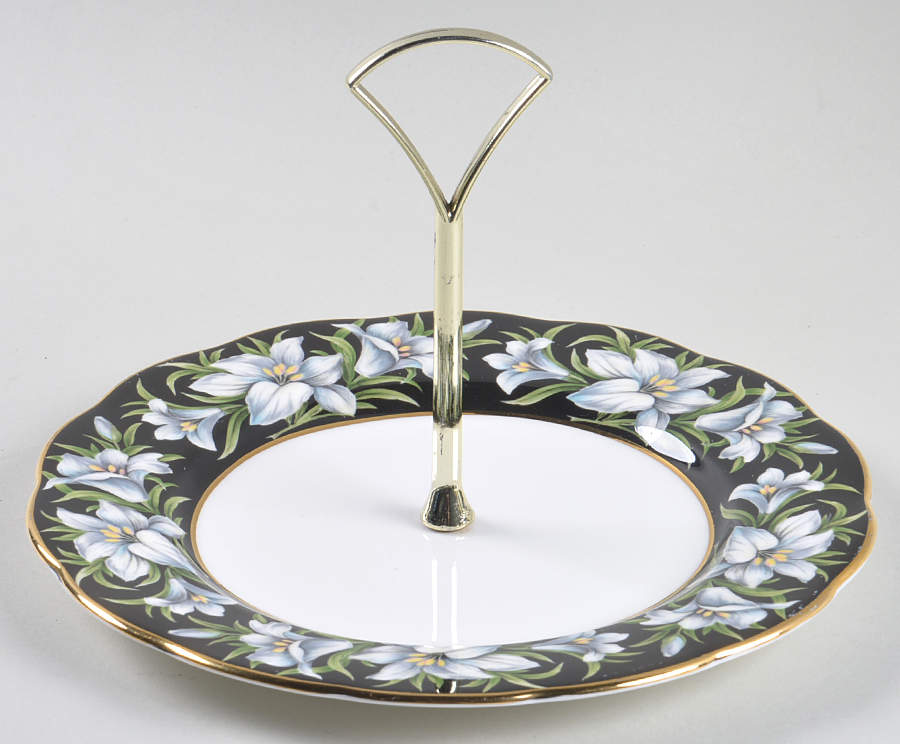 Provincial Flowers Round Serving Plate with Handle (SP) by Royal Albert-1