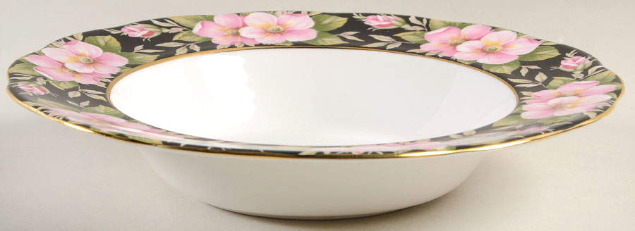 Provincial Flowers Large Rim Soup Bowl by Royal Albert-1