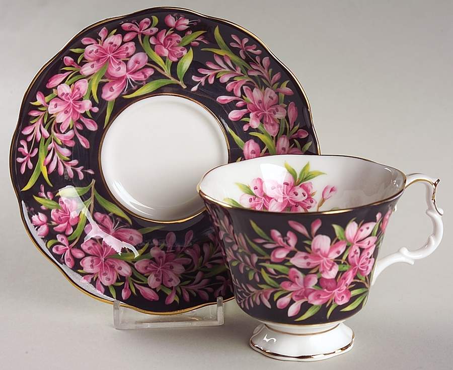 Provincial Flowers Footed Cup & Saucer Set by Royal Albert-1