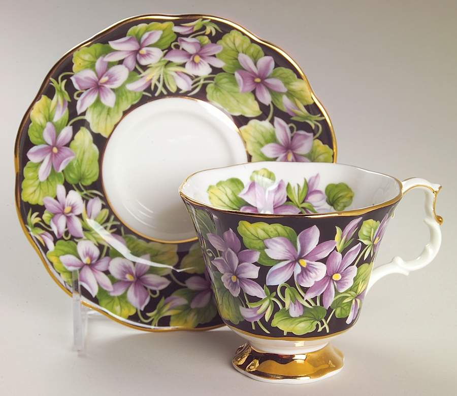 Provincial Flowers Footed Cup & Saucer Set by Royal Albert-1