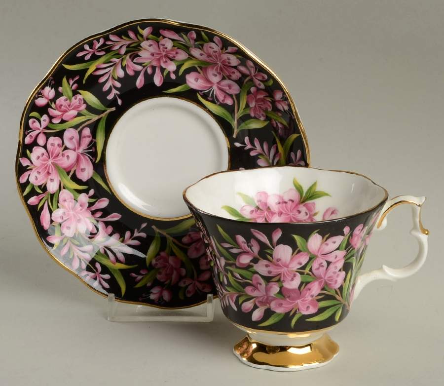 Provincial Flowers Footed Cup & Saucer Set by Royal Albert-1