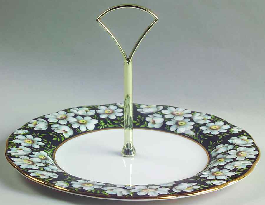 Provincial Flowers Round Serving Plate with Handle (SP) by Royal Albert-1