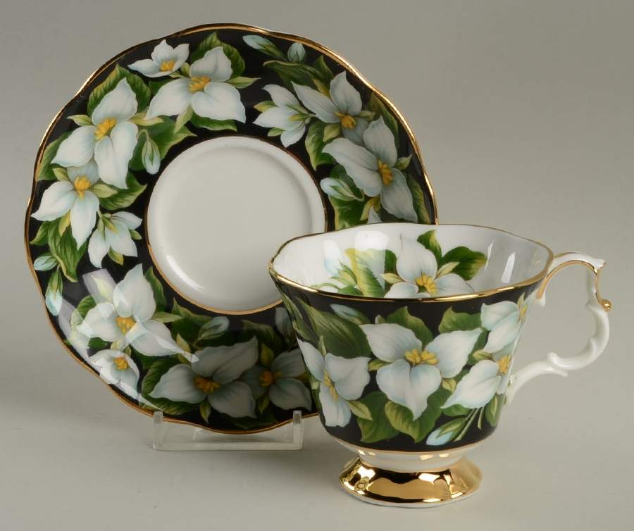 Provincial Flowers Footed Cup & Saucer Set by Royal Albert-1