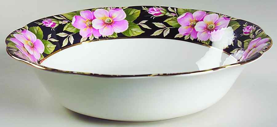 Provincial Flowers 9" Round Vegetable Bowl by Royal Albert-1