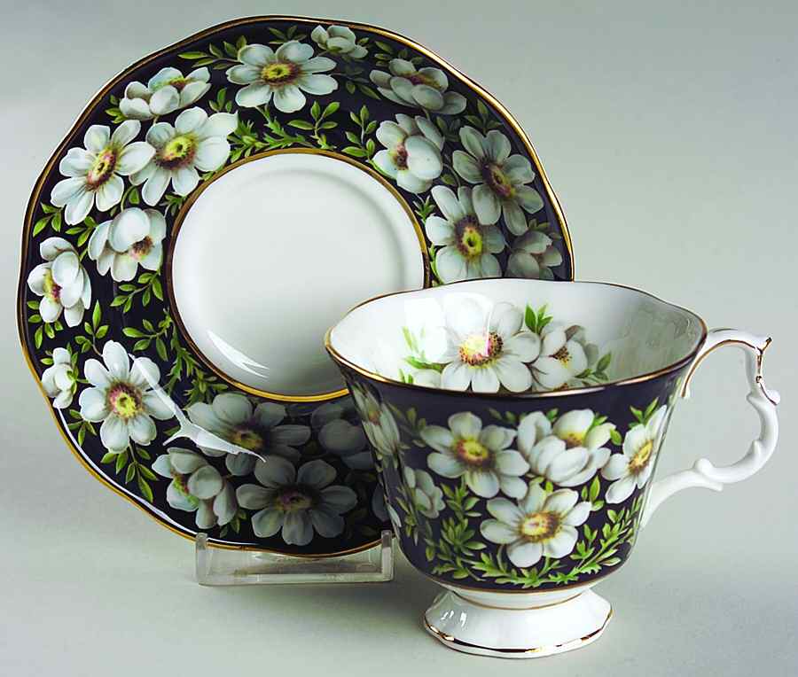 Provincial Flowers Footed Cup & Saucer Set by Royal Albert-1