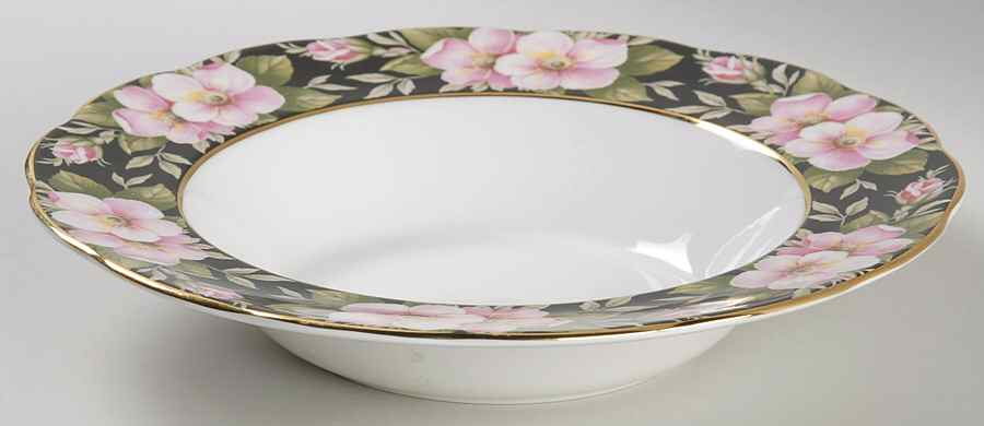 Provincial Flowers Large Rim Soup Bowl by Royal Albert-1