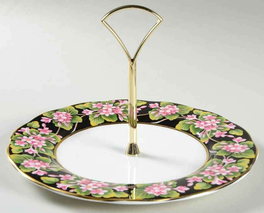 Provincial Flowers Round Serving Plate with Handle (SP) by Royal Albert-1
