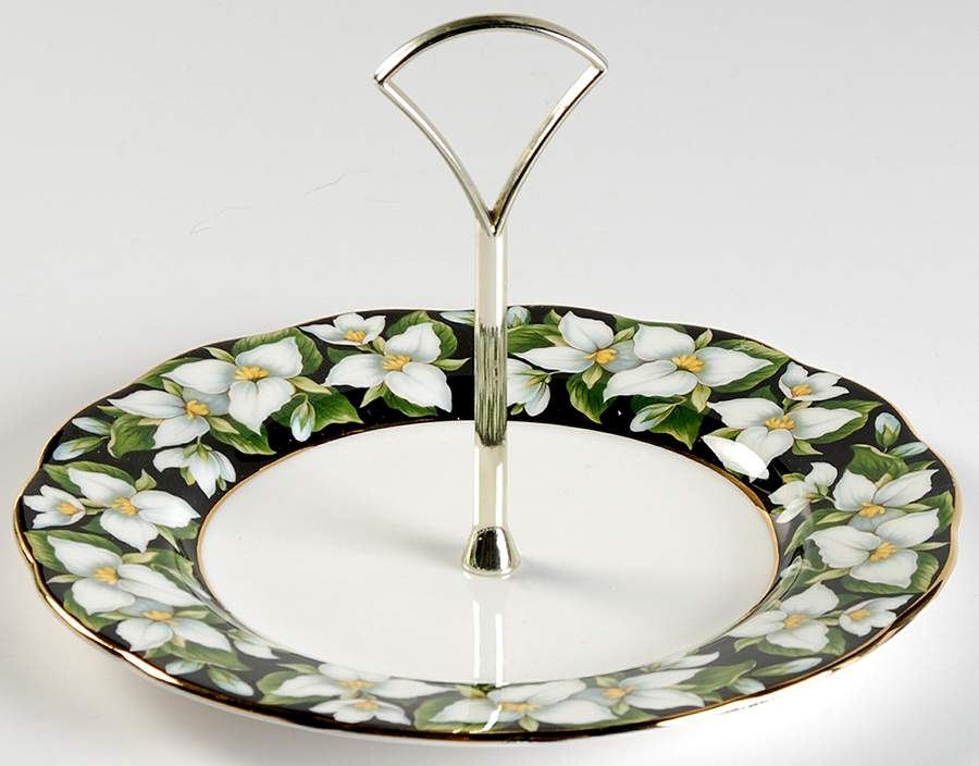 Provincial Flowers Round Serving Plate with Handle (SP) by Royal Albert-1