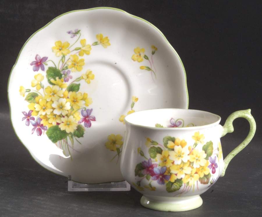 Primulette Footed Cup & Saucer Set by Royal Albert-1