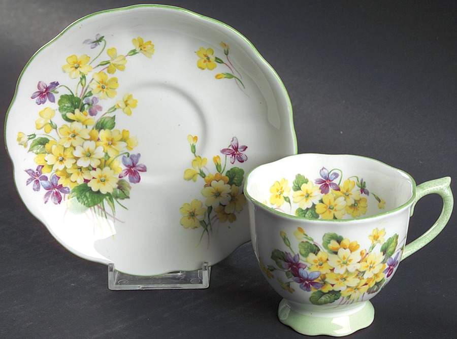 Primulette Footed Cup & Saucer Set by Royal Albert-1