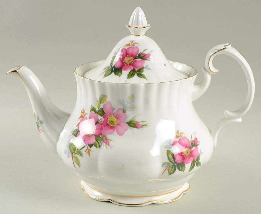 Prairie Rose Teapot & Lid by Royal Albert-1