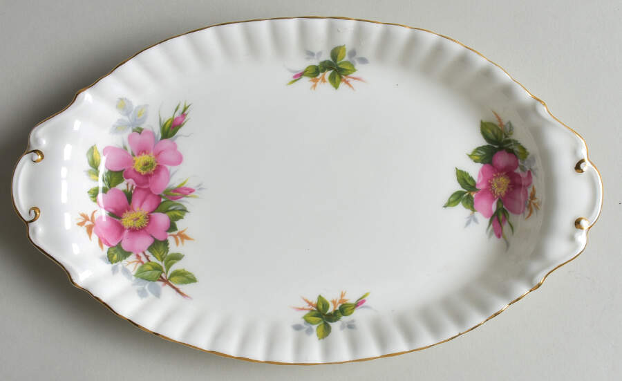 Prairie Rose Tray for Creamer & Sugar with Lid by Royal Albert-1