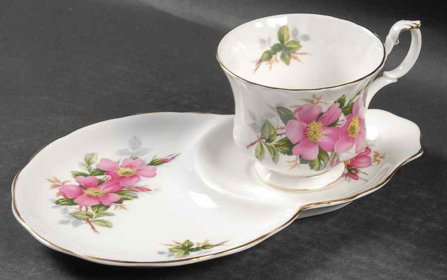 Prairie Rose Dessert Plate & Cup Set by Royal Albert-1