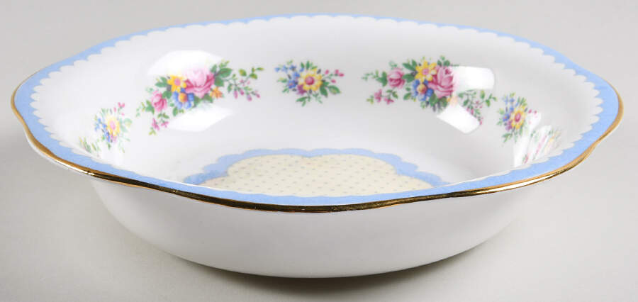Prudence Blue 9" Round Vegetable Bowl by Royal Albert-1