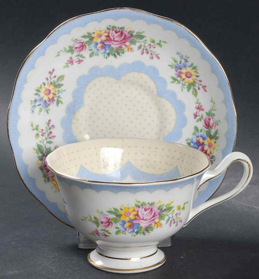 Prudence Blue Footed Cup & Saucer Set by Royal Albert-1