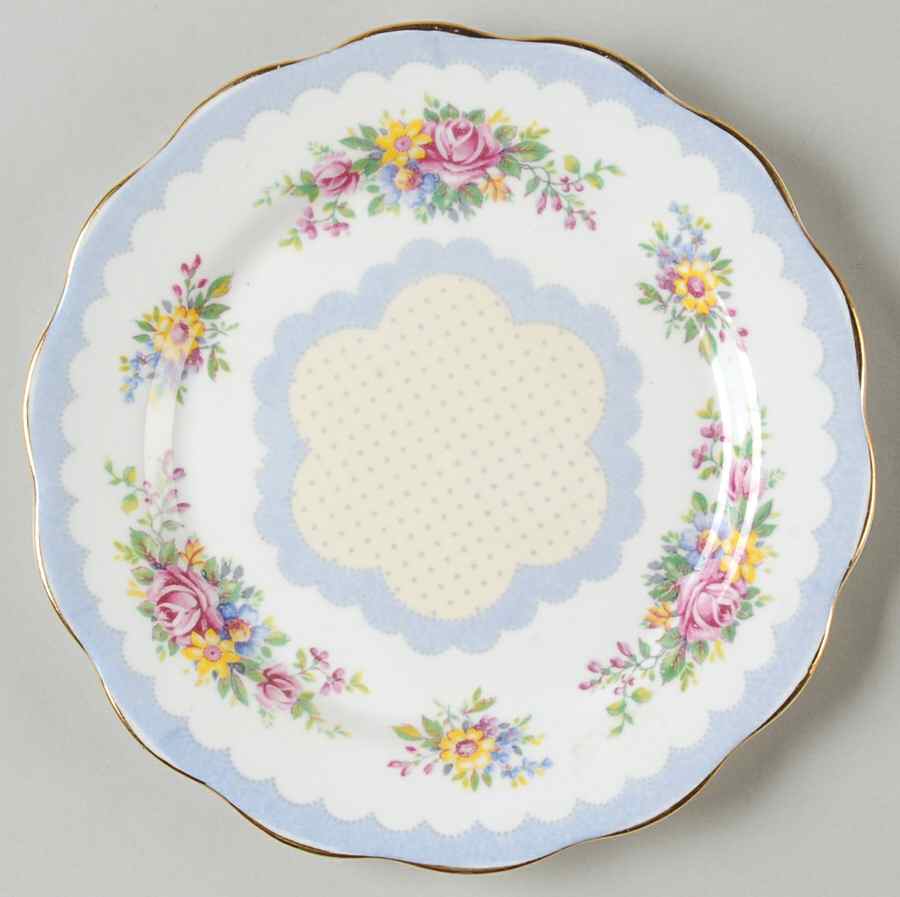 Prudence Blue Bread & Butter Plate by Royal Albert-1