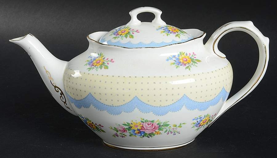Prudence Blue Teapot & Lid by Royal Albert-1
