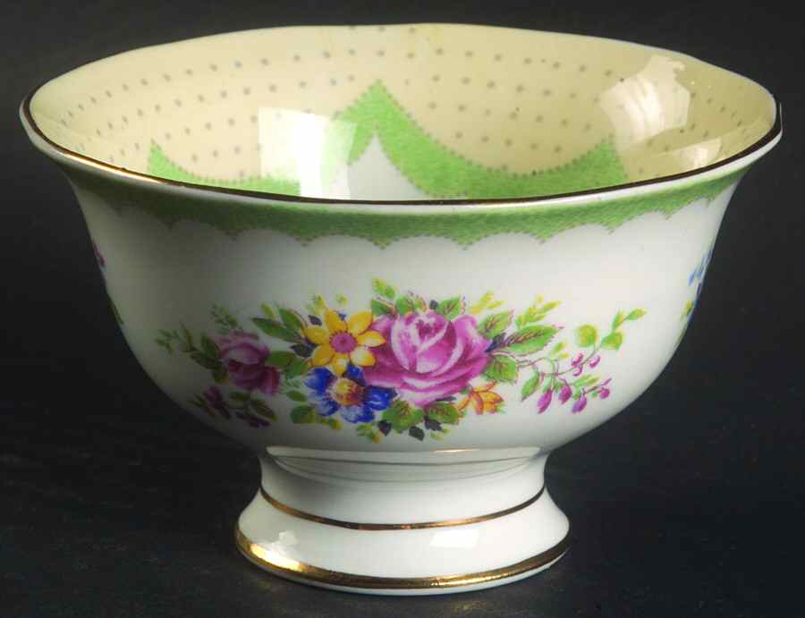 Prudence Green Mini Open Sugar Bowl by Royal Albert-1