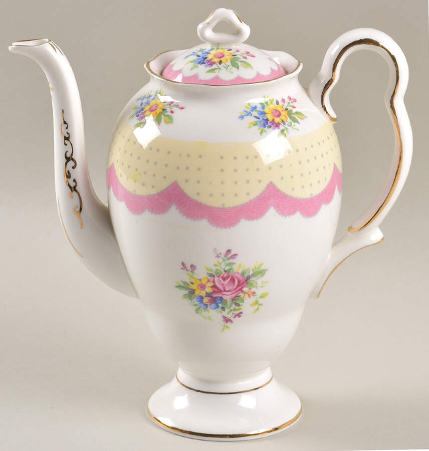 Prudence Pink Mini Coffee Pot & Lid by Royal Albert-1