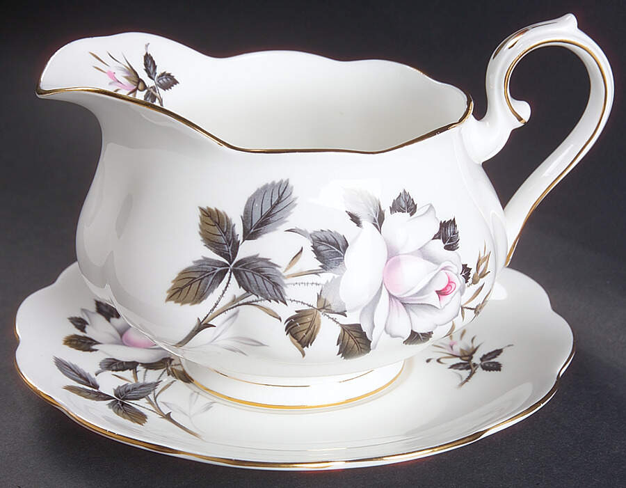 Queen's Messenger Round Gravy Boat & Underplate by Royal Albert-1