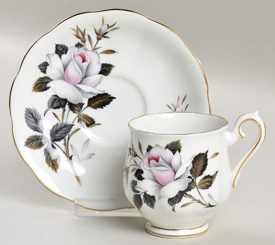 Queen's Messenger Footed Demitasse Cup & Saucer Set by Royal Albert-1