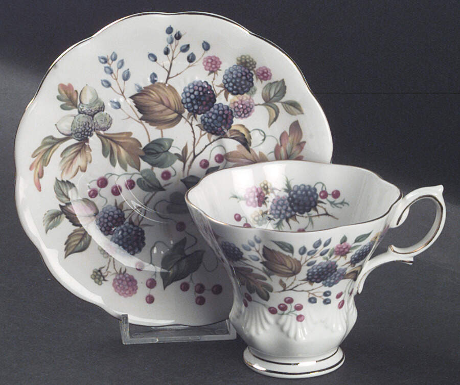 Random Harvest Series Footed Cup & Saucer Set by Royal Albert-1