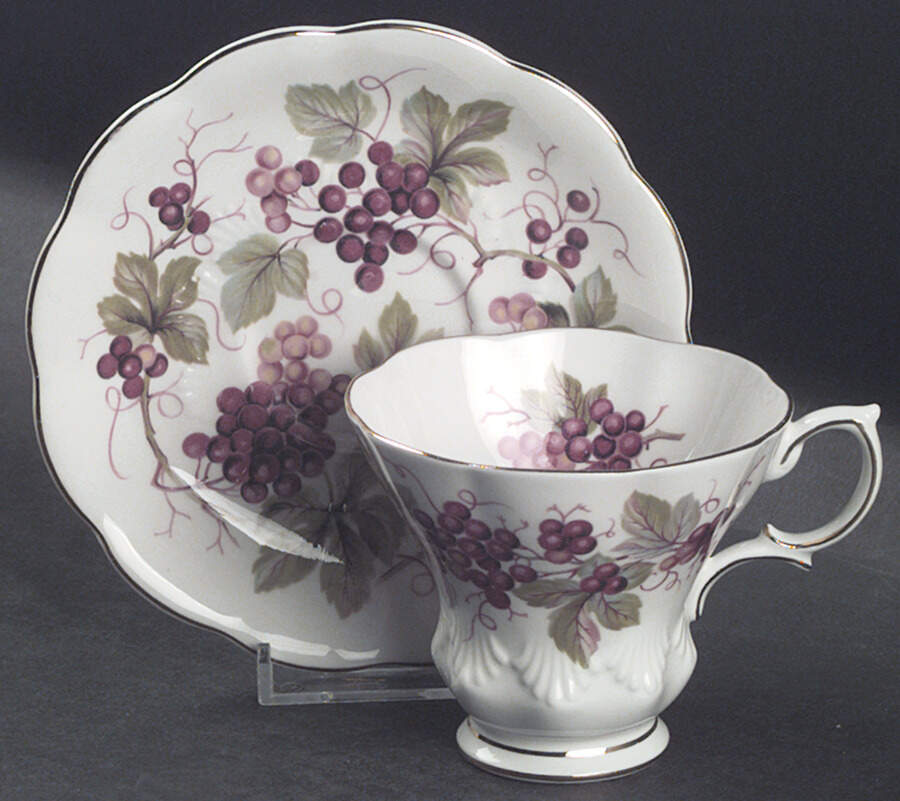 Random Harvest Series Footed Cup & Saucer Set by Royal Albert-1