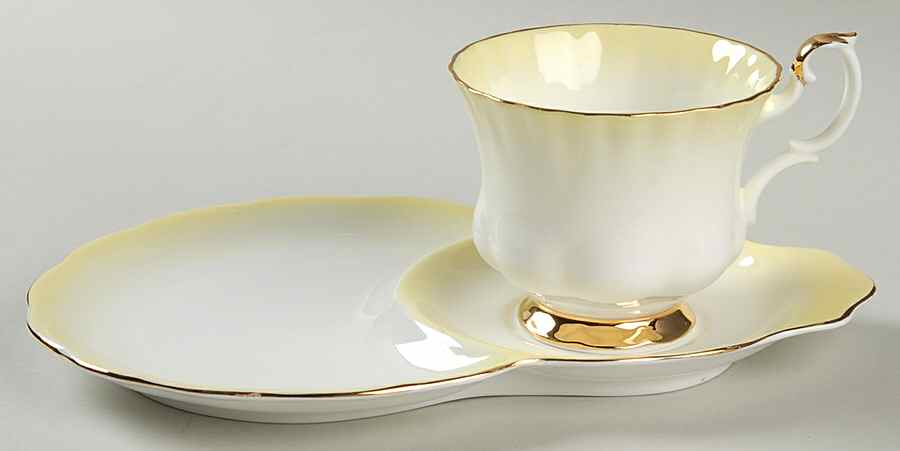 Rainbow Yellow Dessert Plate & Cup Set by Royal Albert-1
