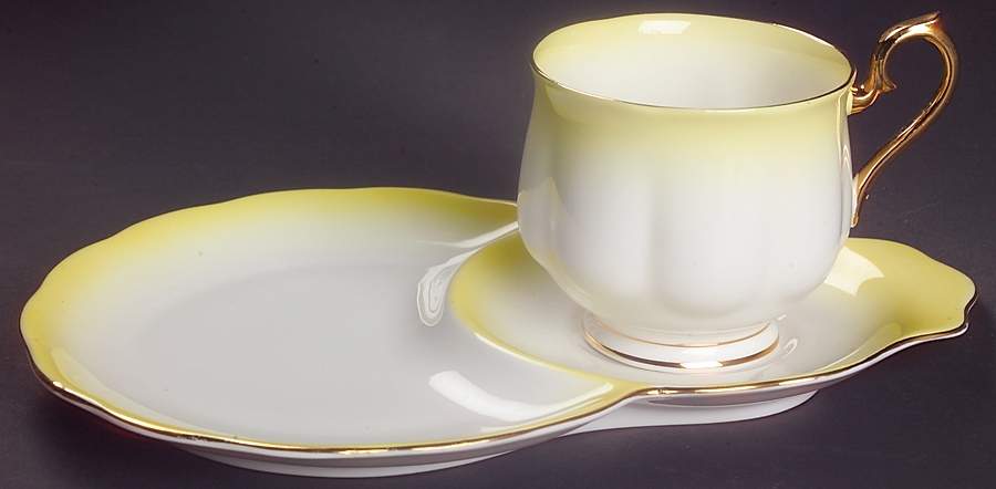 Rainbow Yellow Dessert Plate & Cup Set by Royal Albert-1