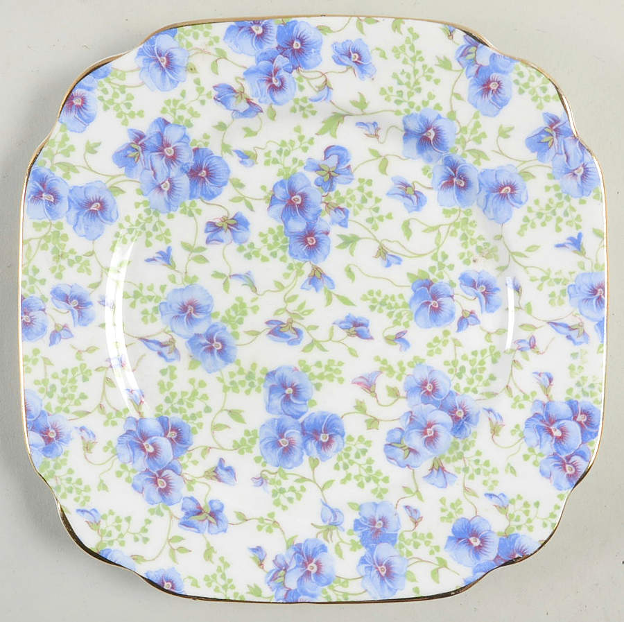 ROA18 (Gold Trim) Square Dessert Plate by Royal Albert-1