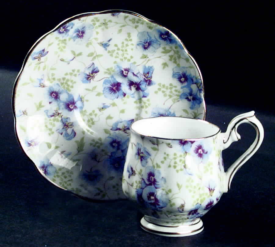 ROA18 (Gold Trim) Footed Demitasse Cup & Saucer Set by Royal Albert-1