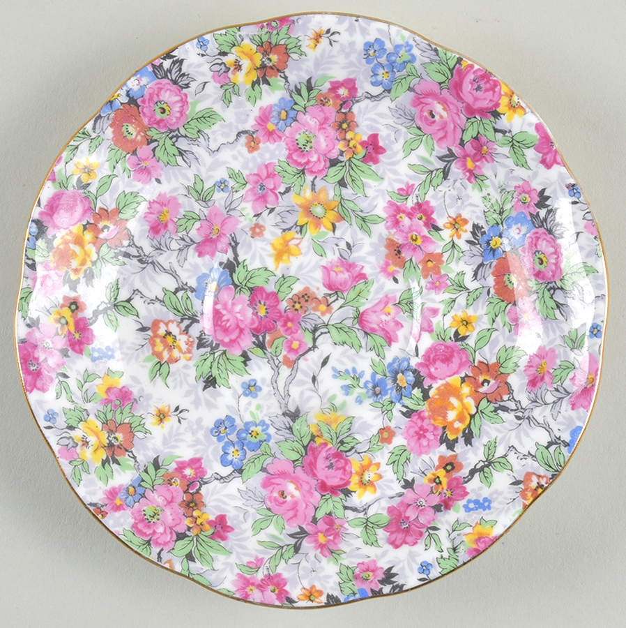 Rose Chintz (Bone China Bkstamp) Saucer by Royal Albert-1