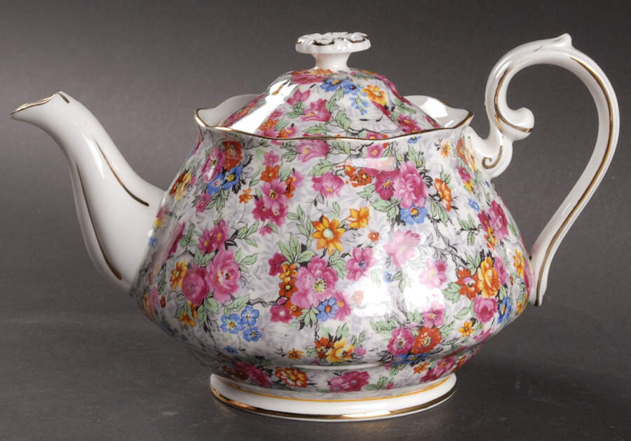 Rose Chintz (Bone China Bkstamp) Mini Teapot & Lid by Royal Albert-1