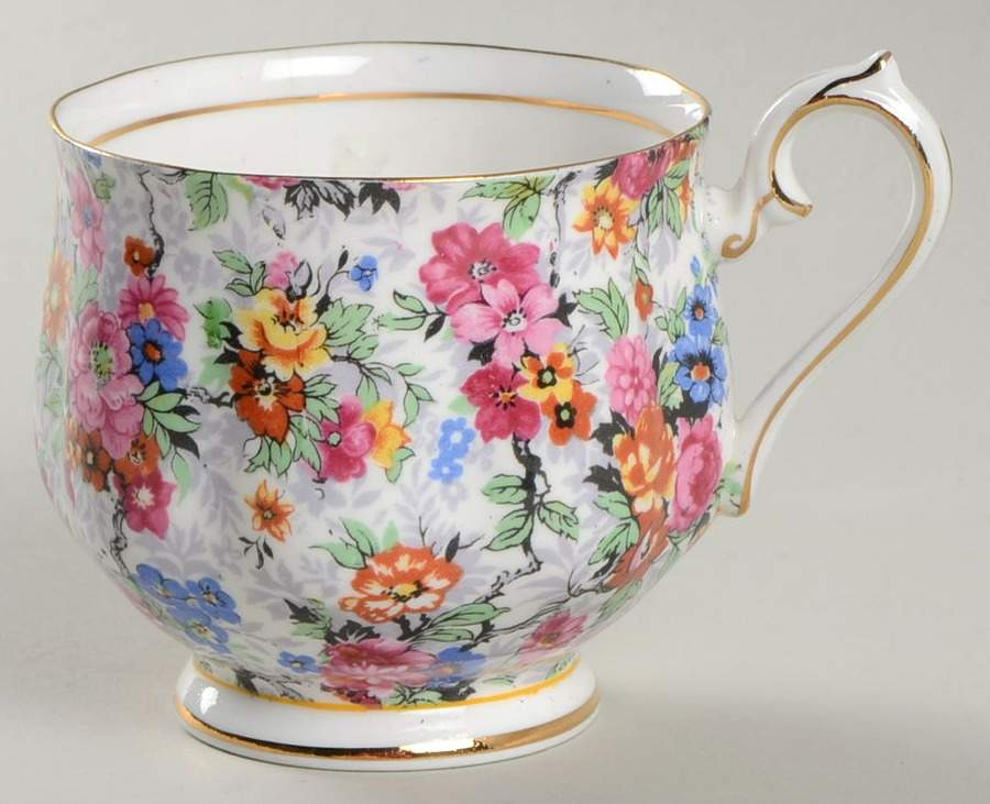 Rose Chintz (Bone China Bkstamp) Footed Cup by Royal Albert-1